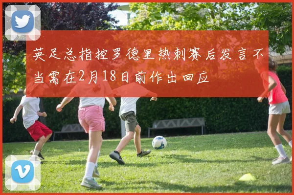 英足总指控罗德里热刺赛后发言不当需在2月18日前作出回应